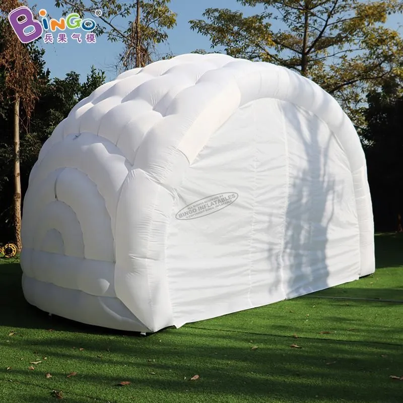 Factory Direct 10x10x4.5 MH (33x33x15ft) nadmuchiwany biały namiot z kopuły Dodaj kurtynę dmucha namiotu kemping