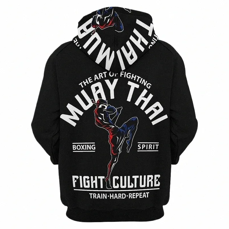New Pop 3D Muay Thai Boxer Printing Hoodies for Men Kids Fi Sports Pullovers Fitn Gym Boxing Sweatshirts Harajuku Hoodie Q258#