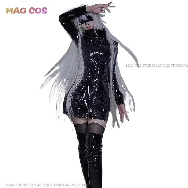 Cosplay Anime Costumes Jujutsu Gojo Rollspelande Kaisen Wig Satoru genderswap Black Set Halloween Anime NT Party Womens Floral Costumesc24321