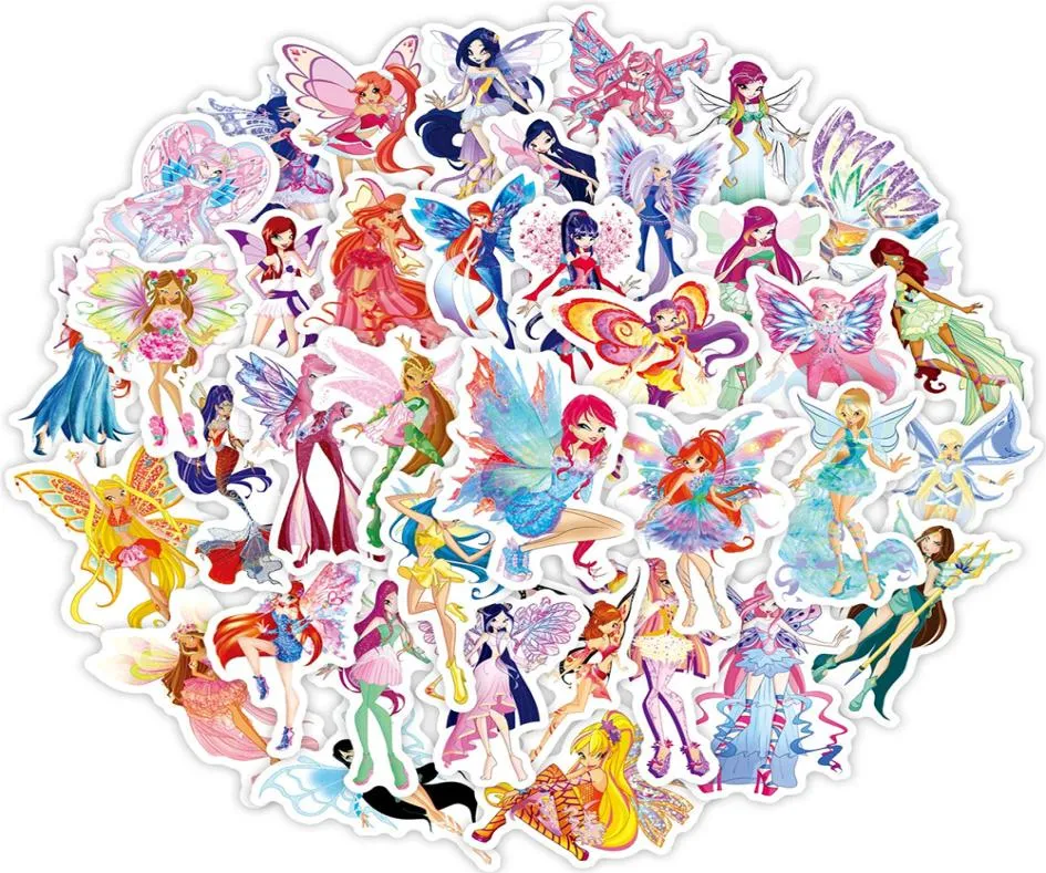 103050PCS Cartoon Butterfly Fairy Personality Graffiti Waterproof Sticker Suitcase NotebookWaterCupHelmetRefrigeratorWhole C4690846