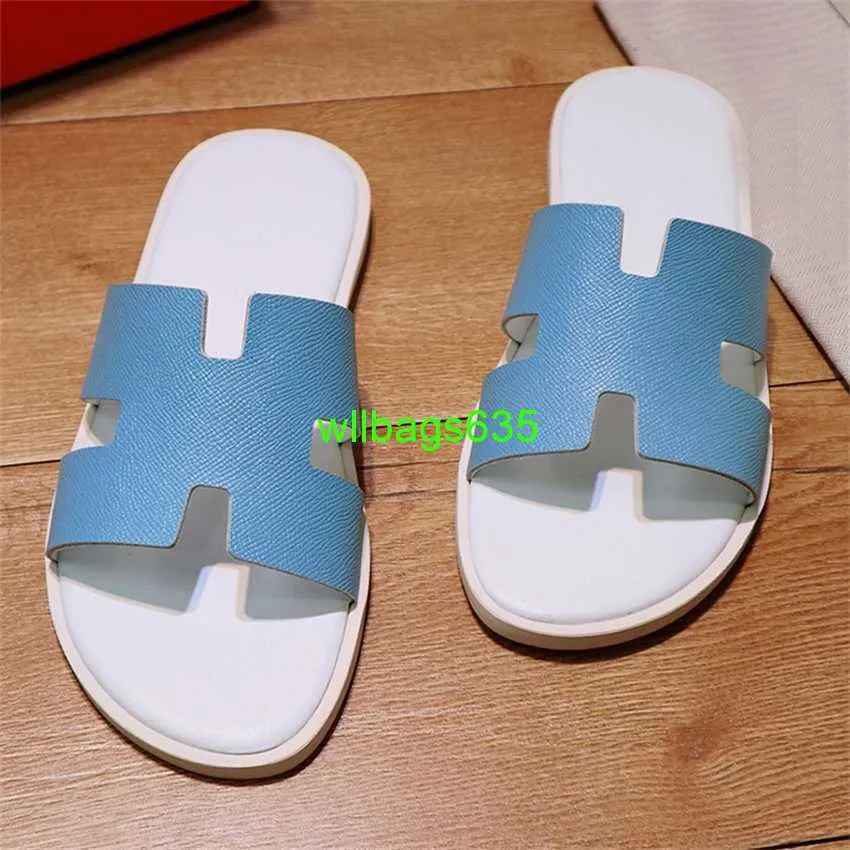 Mens Lzmir Sandals Leather Slippers Summer SoftSole Kuqi Xiu European Station European Goods Hip Hop Mens Slippers One Line Slippers Mens Sho have logo HBHW