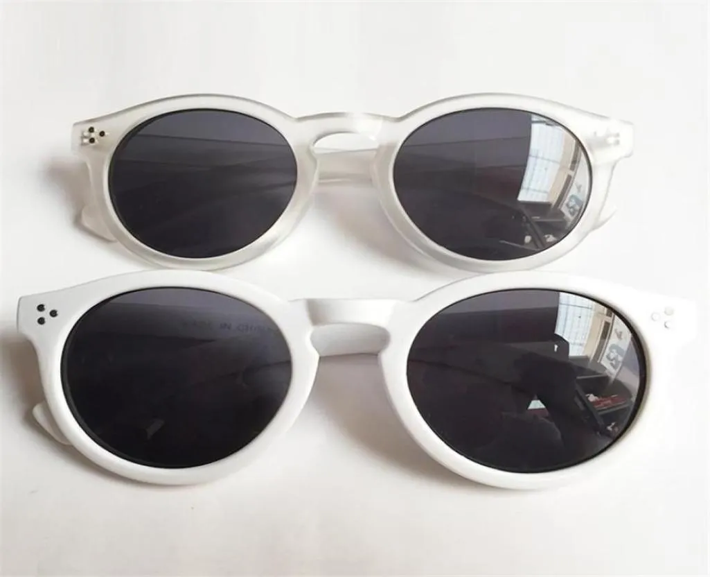 Occhiali da sole Fashion round Women White Transparent Sun Glasses for Woman Uv400 Steampunk Female Shadessunglasses9490508