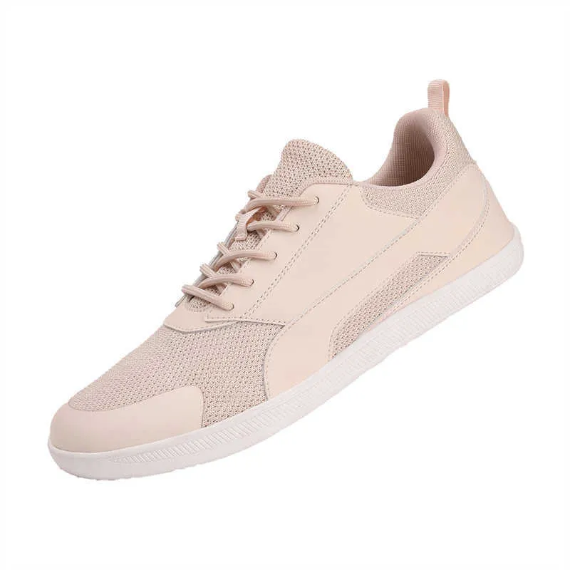 HBP Scarpe casual sportive comode e comode a forma di piede flessibile naturale non di marca con suola piatta in mesh traspirante con punta larga