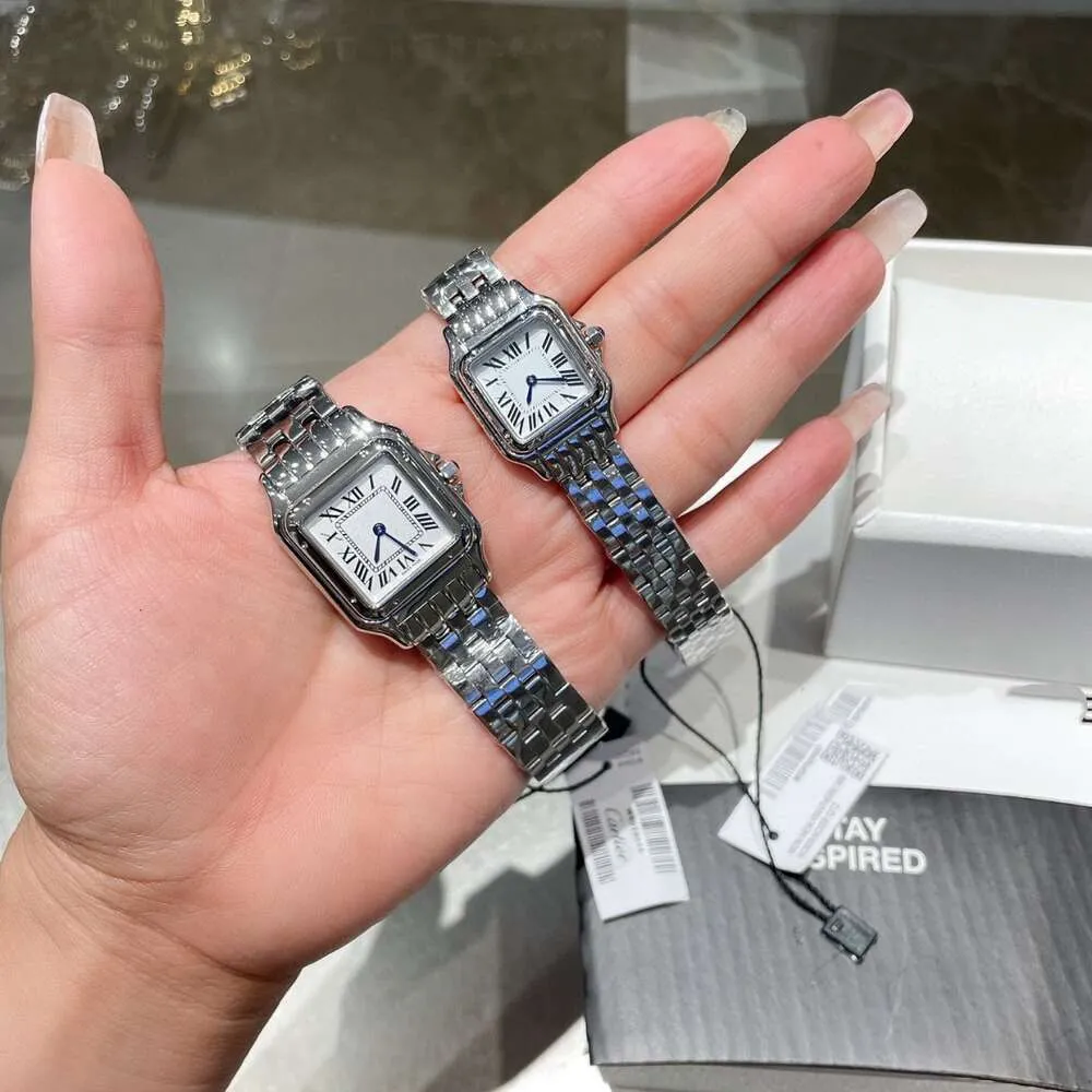 Série de cartes d'achat groupé, bracelet en acier massif, léopard, petite montre carrée pour femmes, même Style
