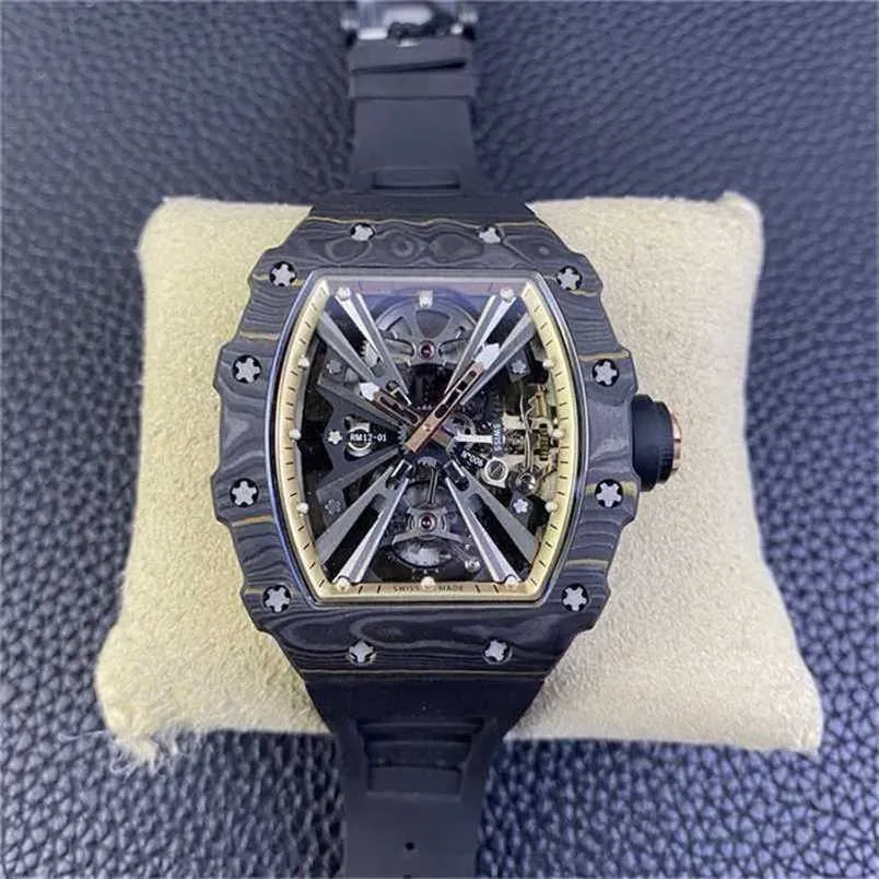 Richrsmill Watch Watch Swiss Watch vs Factory Carbon Fiber Automatic Factory Watch RM12-01 برميل يدوي عائم من الكربون sapphiresnuew9kc