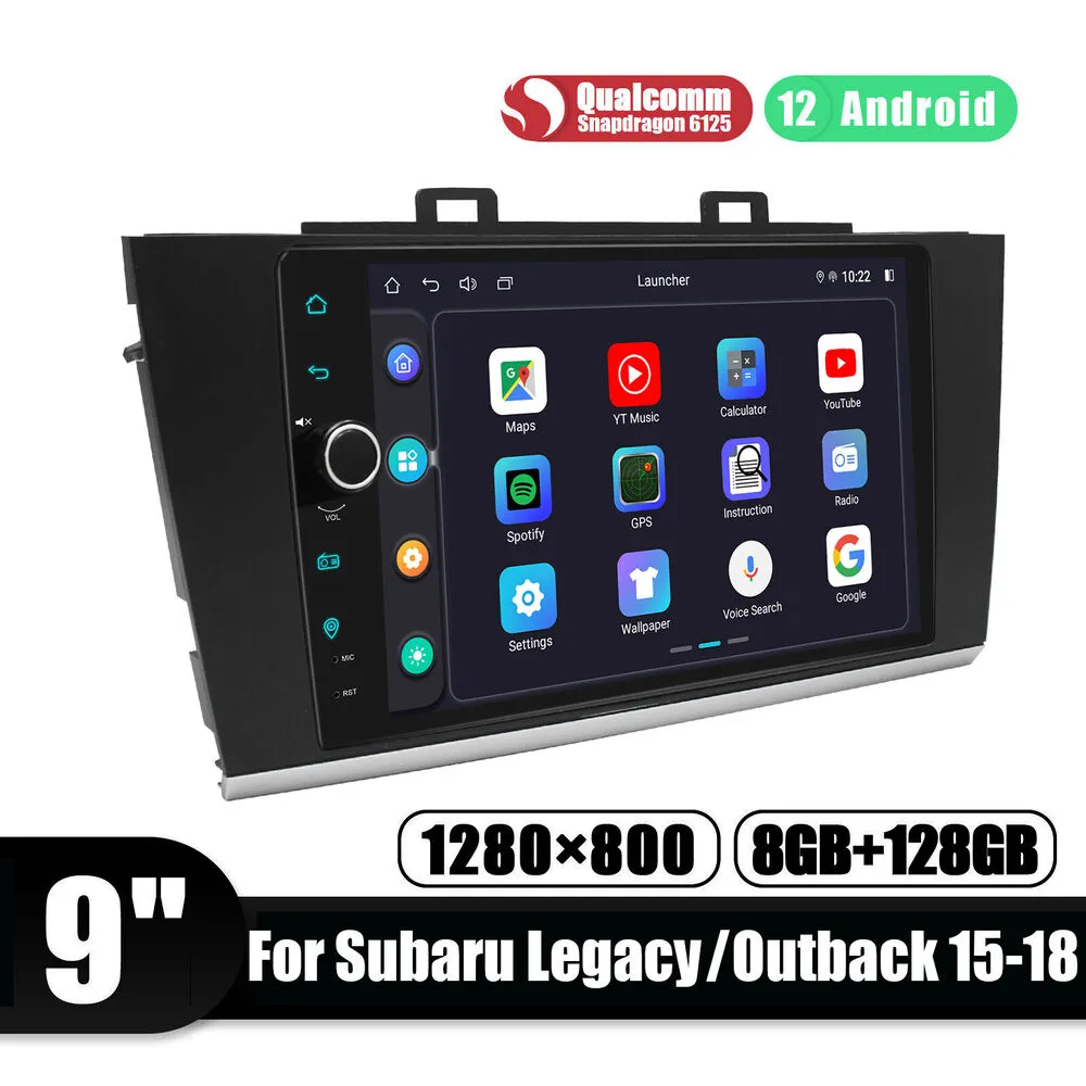 8+128 GB na lata 2015-2018 Subaru Outback Legacy 9 "Android 12 Radio Radio Plug Play GPS