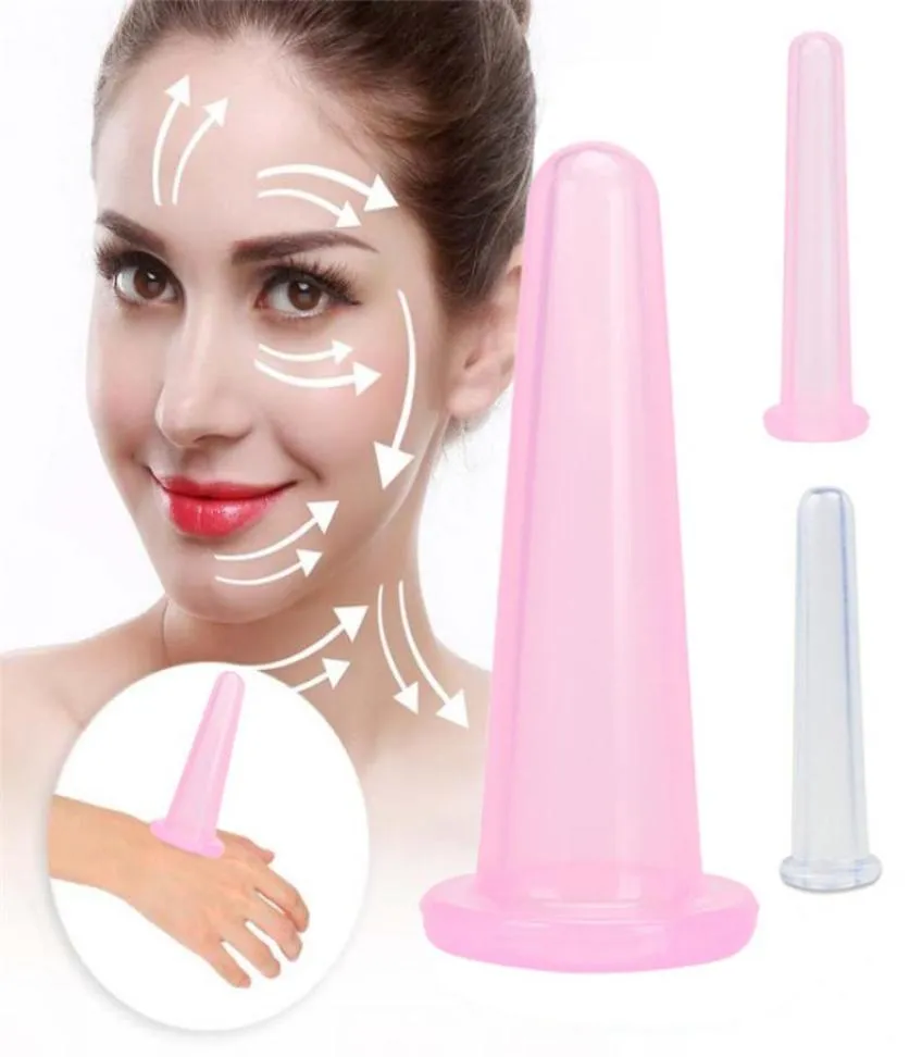 2pcsset pot en silicone ventouses sous vide canettes pour corps cou massage du visage canettes d'aspiration anti-cellulite tasses ensemble outil de soins de santé 00484245271