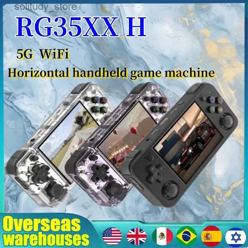 Tragbare Game-Player ANBERNIC RG35XX H Handheld-Retro-Spielekonsole mit 3,5-Zoll-I-Bildschirm 5500+Gaming-HDMI-Videoplayer P-Geschenkunterstützung für 5G WIFI Q240326