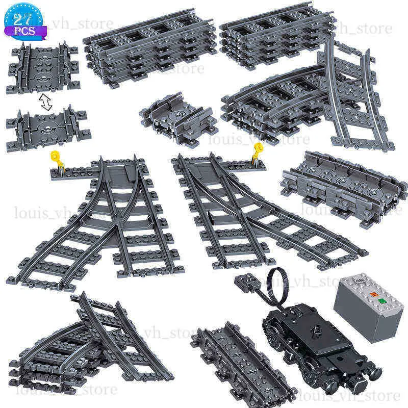 Blocs DIY Rail Transit Model Foundation Fondice Accessoires Assemblage Blocs Building Package Package Toys Cadeaux T240325