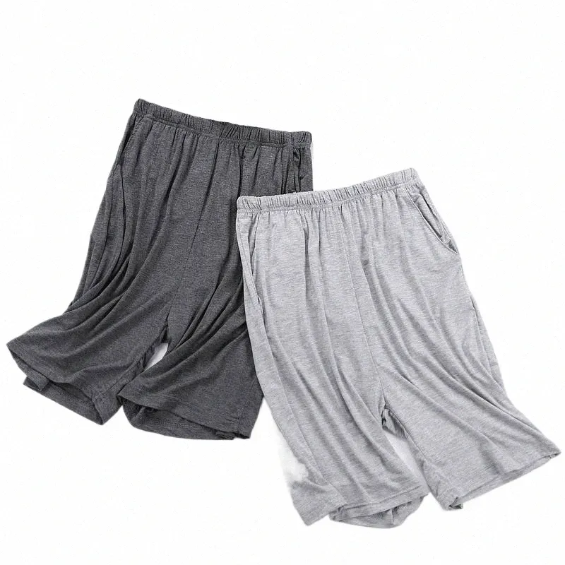 Pantaloni da notte da uomo modali estivi di grandi dimensioni Pantaloni corti con coulisse casual Pantaloncini da uomo Slee Pantaloni larghi e comodi da uomo