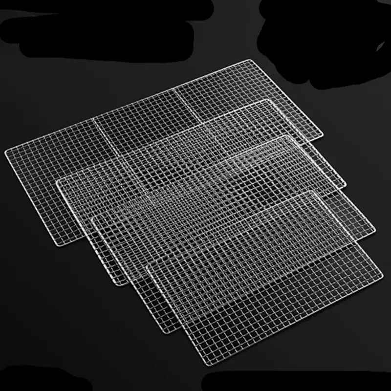 Werkzeuge Quadratisches Grillmattennetz aus Edelstahl 304, Gitterform, rechteckiger Grill, Grillgitter, Drahtnetz, Kochen im Freien, Grillzubehör