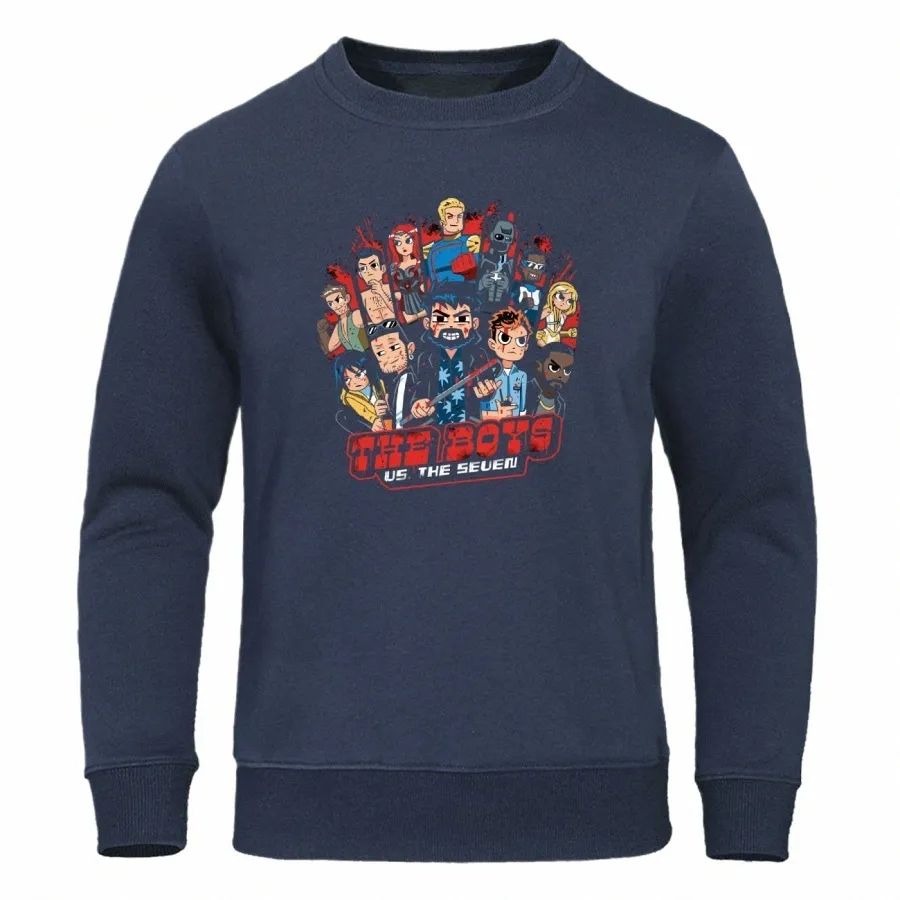 homelander The Seven Men Sweatshirt The Boys TV Show Hoody Autumn Fleece Warm Sweatshirts Anti Hero Pullover Casual Streetwear E13o#