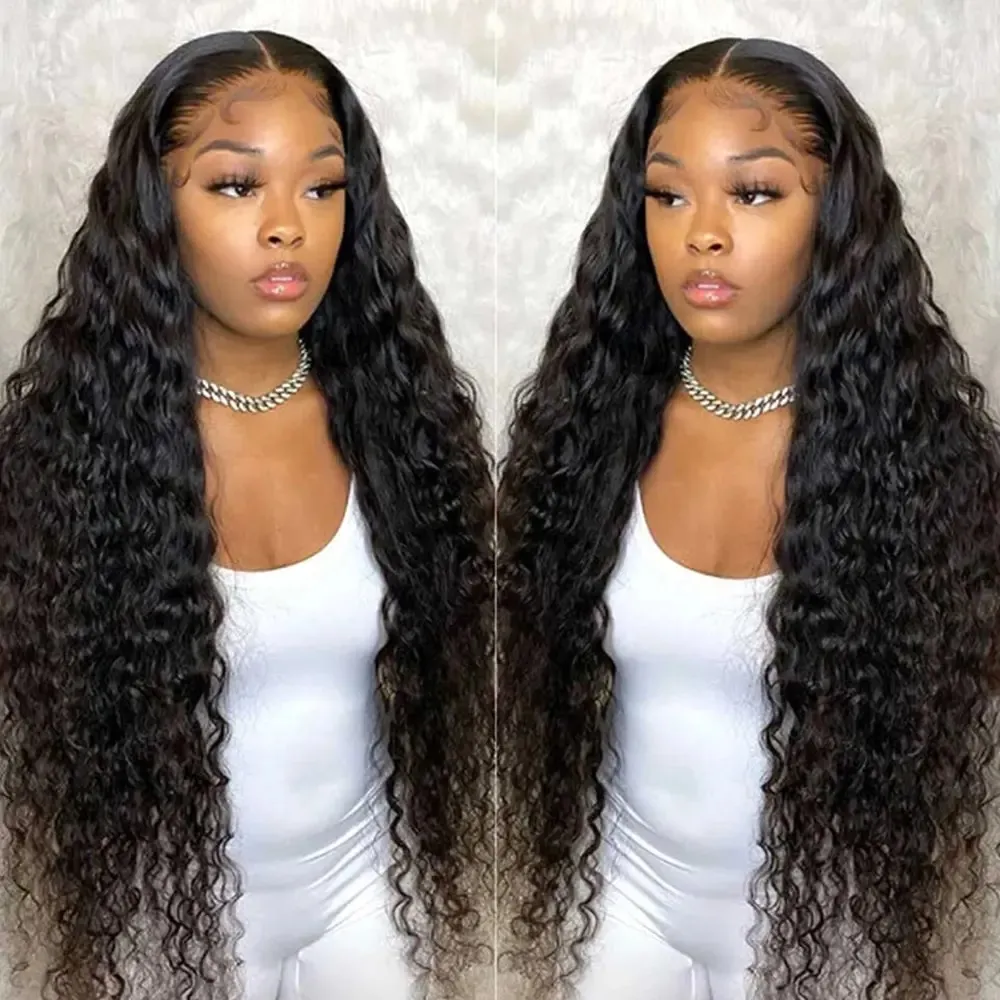 Water Wave 18 Inch Premium Water Wave Lace Front Wig - 18 Inch Human Hair, HD Lace, 180% ...