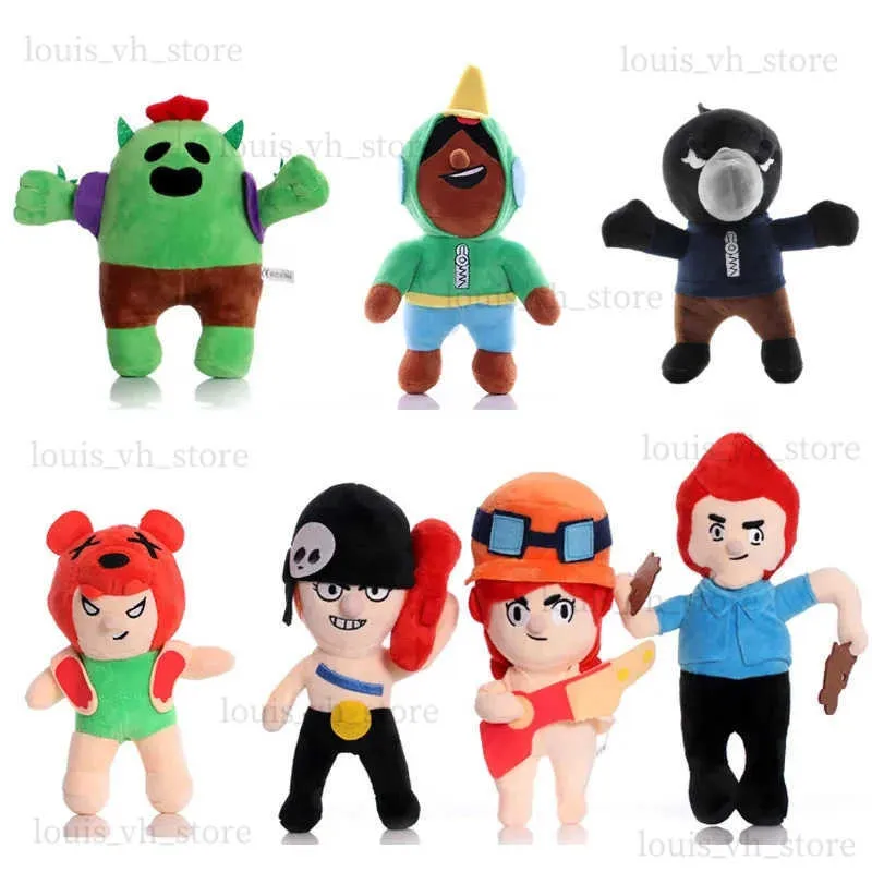 Bonecas de pelúcia New Spike Crow Heroes Leon Plush Game Stars Hoodie Plushie Toy Dolls Kids Stuff Anime Figura Modelo Bonecas Menino Presentes de Natal T240325