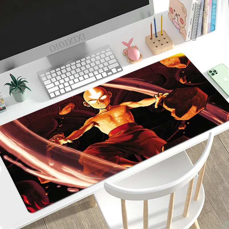 منصات الصورة الرمزية آخر لعبة Airbender Mouse Pad Gaming XL Home New Mousepad XXL Playmat Nonslip Soft Office Natural Rubber Pad