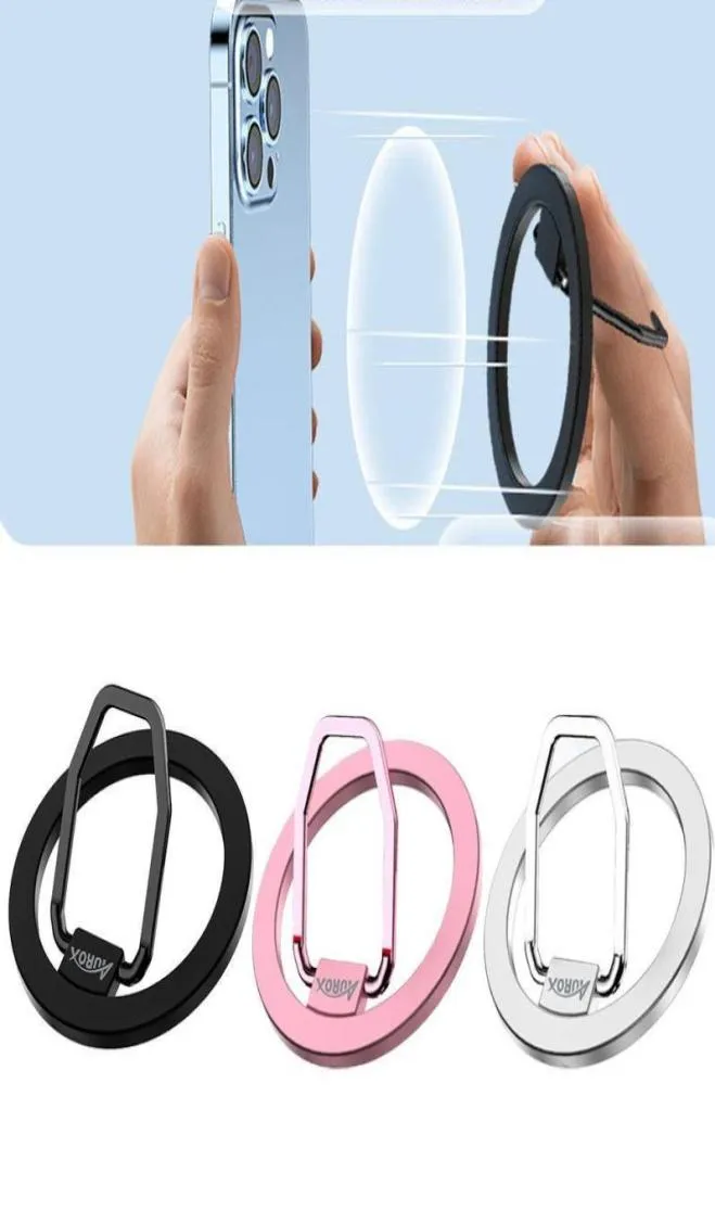 Ultralight Hollow Portable Magnetable iPhone Ring Holder Minimalism Detachable Aluminum Alloy Magnet Stand for iPhone 12 13 Pro Max2759506