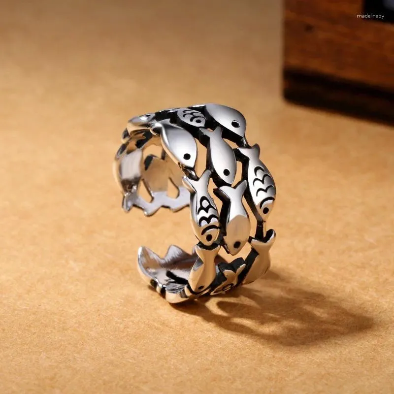 Cluster Ringen Persoonlijkheid Eenvoudige Open Vinger Vis Voor Vrouwen Mode-sieraden Geschenken 2024 Aankomst