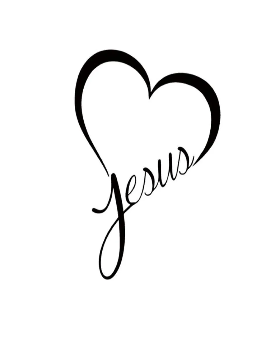 Jesus Heart Vinyl Decal Sticker Car Window Wall Bumper God Love Christ Bible JDM2935189