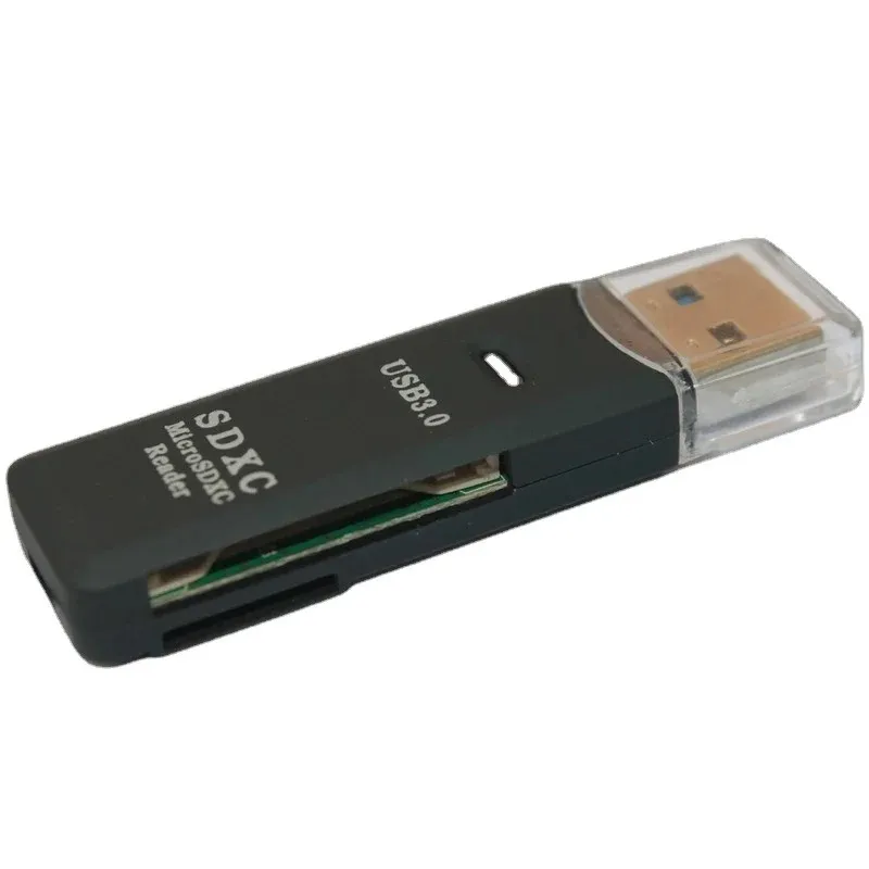 Nouveau lecteur de carte 2024 5 Gbps 2 en 1 USB 3.0 pour SDHC SDXC Micro SD Carte Reader Adapter SD / TF Trans-Flash Card Converter Tool