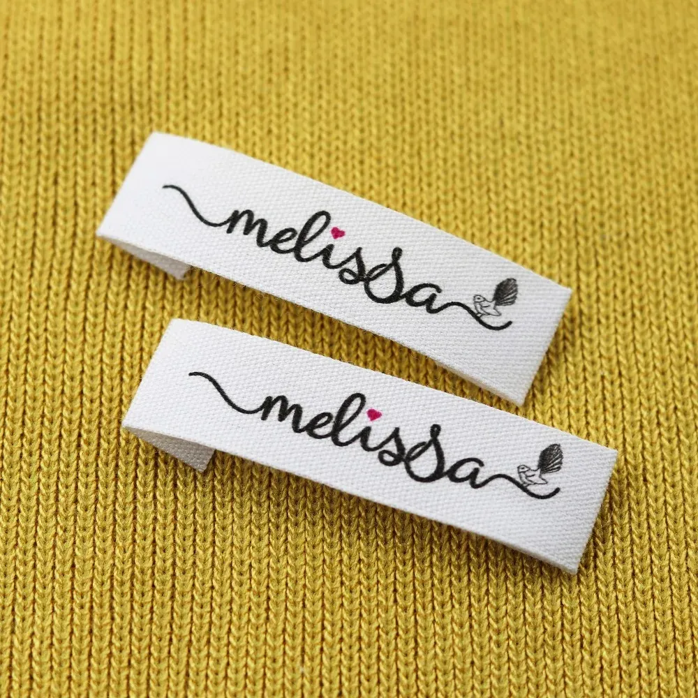accessories Custom Sewing Labels, Care label, Organic Cotton Ribbon Labels, Personalized Brand , Logo or Text(FR390)