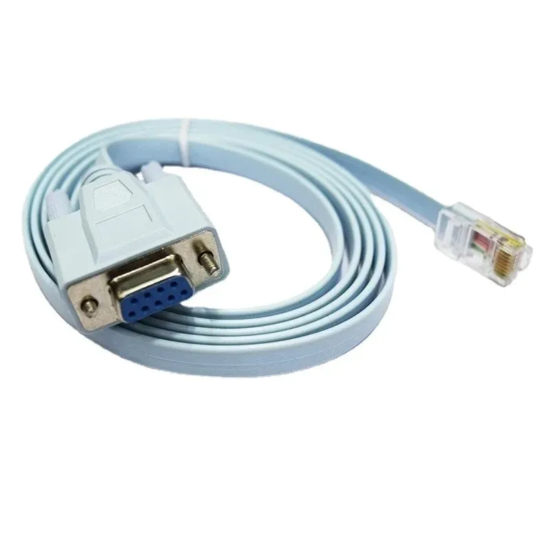 CONSOLE CABLE RJ45 ETHERNET إلى RS232 DB9 COM PORT Serial Female Routers Cable Network Adapter Cable لـ Cisco Switch Router2. لمحول RS232 إلى RJ45