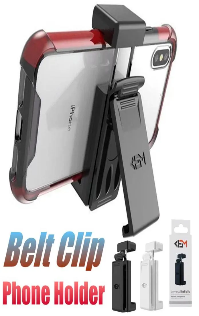 Universal Holster telefonhållare med bältesklipp roterande mobiltelefon Kickstand för Samsung Note 9 S8 iPhone XS för Men039S Belt CL1292071