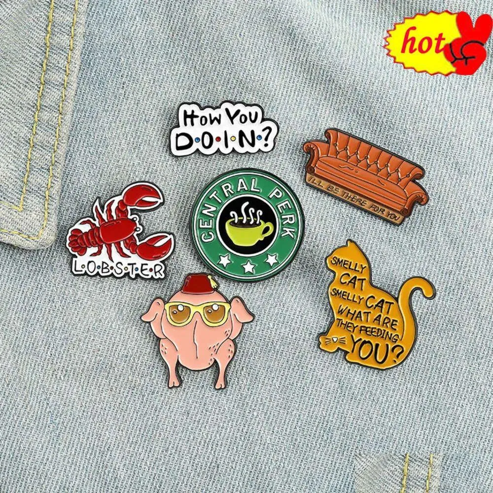 Pendants Movie Cat Sofa Enamel Pin Brooch Cartoon Women Men Denim Jackets Lapel Pins Backpack Badges Kids Fashion Jewelry Gifts Drop Dh7Qy