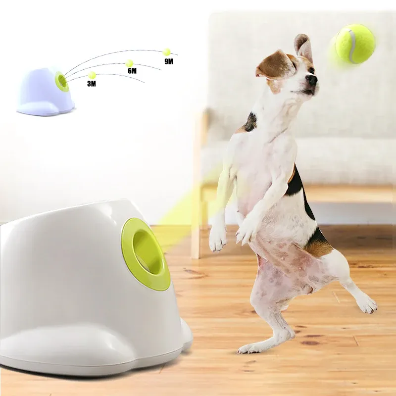 おもちゃ犬ペットおもちゃテニスランチャー自動スローマシンボールスローデバイスセクション小犬用排出犬220V/110Vプラグ