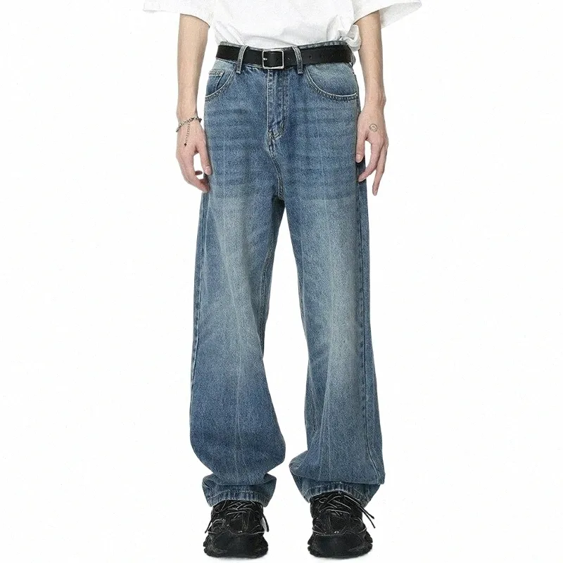 iefb Wed Мужские джинсы Корейский Fi Карманы градиентного цвета Мужские прямые джинсовые брюки Широкие брюки Весенний новый шикарный 9C4278 83IP #