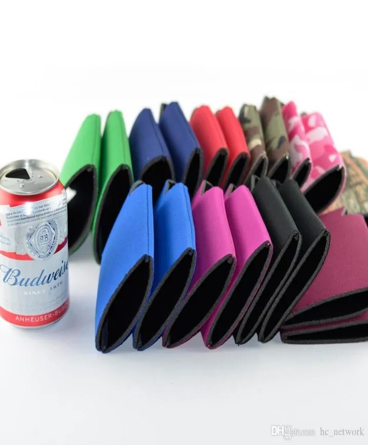 DHL bière peut refroidisseurs manches canettes pour canettes standard blanc poly mousse bière isolant refroidisseurs plusieurs couleurs 1635256