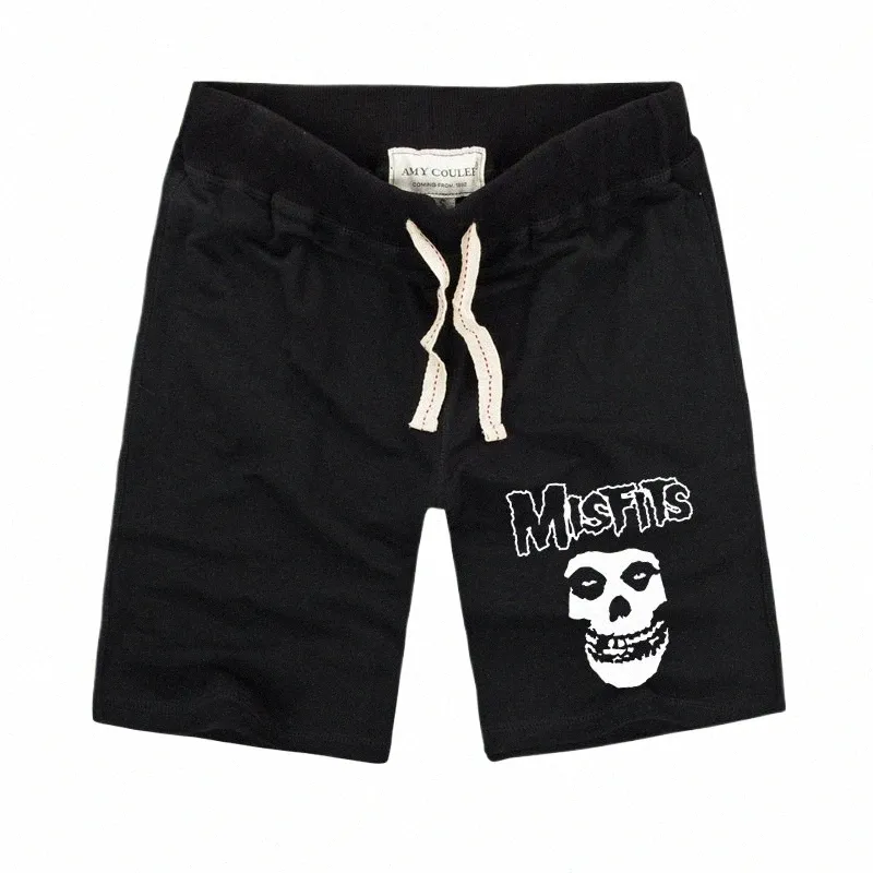 Misfits Shorts Wysokiej jakości letnia letnia czaszka drukowana męska męskie krótkie krótkie spodnie Krotki Krótkie spodnie Plus S-2xl 00qn#