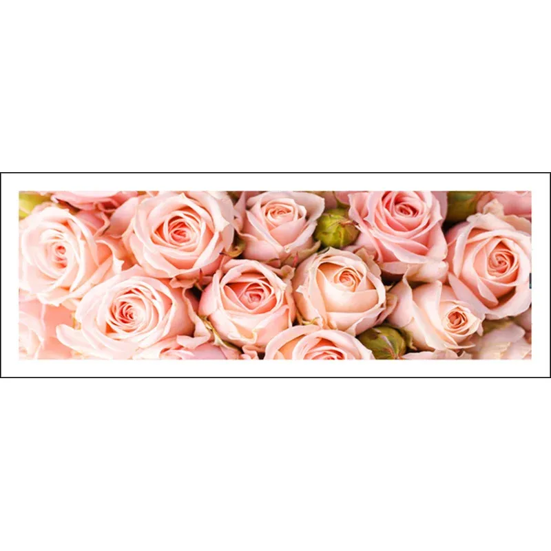 Stitch Full diamond painting 128x48cm Pink Rose pattern Decorative Painting rhinestone Handmade mosaic,flowers, Diy diamond embroidery