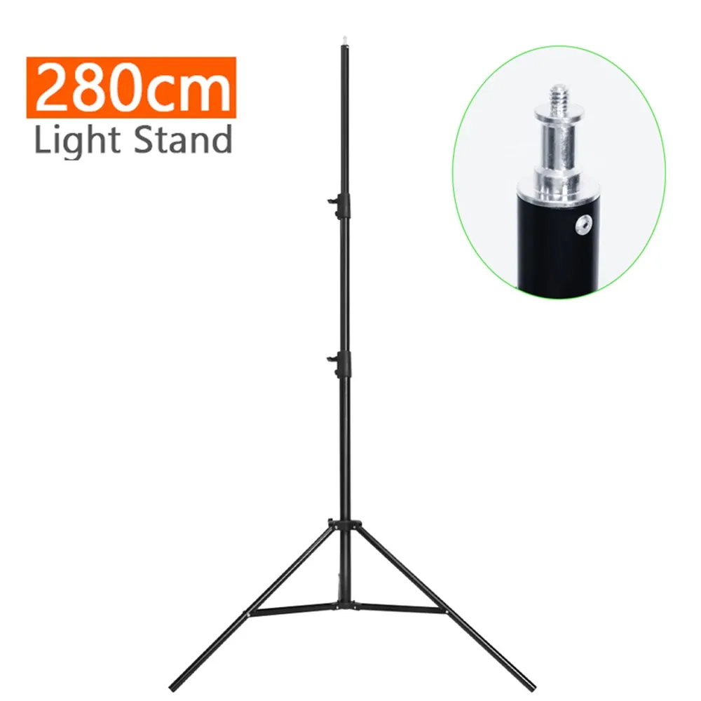 Monopods 280cm 2.8m 9ft Pro Ağır Hizmet Işık Standı Fresnel Tungsten Işık TV İstasyonu Stüdyosu Fotoğraf Stüdyosu Tripodlar