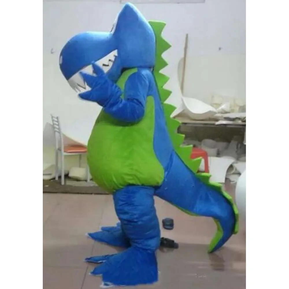 Costumes de Mascotte Halloween noël vert T-rex dinosaure Mascotte dessin animé en peluche déguisement Mascotte Costume