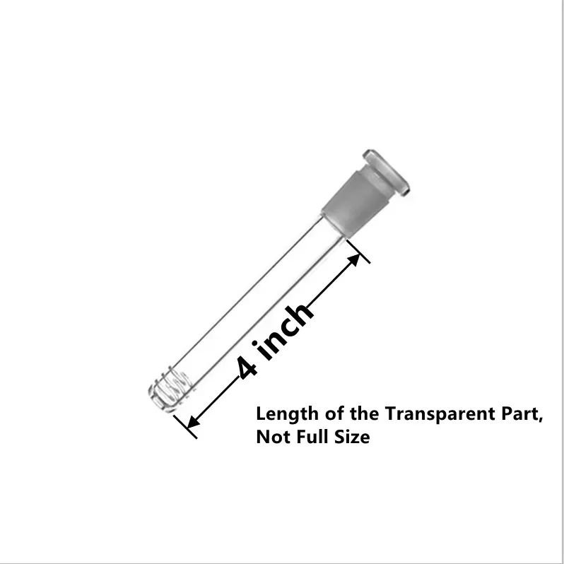 14mm Female to 18mm Male Hookah Glass DownStem Joint Adapter 4inch 3inch Diffuser Down Stem For Water Bong Dab Rigs