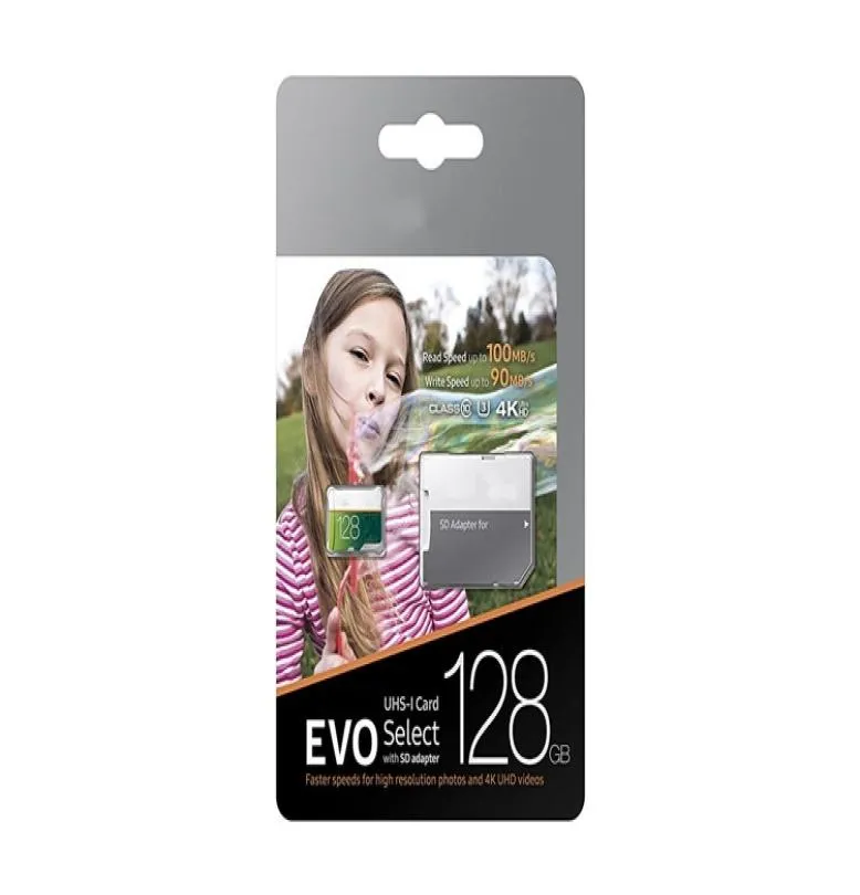 2019 256 GB 128 GB Micro -geheugenkaart 64 GB EVO Selecteer 100MB Klasse 10 voor Smartphones Camera Galaxy Note 7 8 S7 S85900909