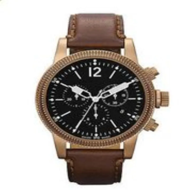 Intero quadrante di orologio vintage da gentiluomo con cinturino in pelle di alta qualità nuovo bu78142857