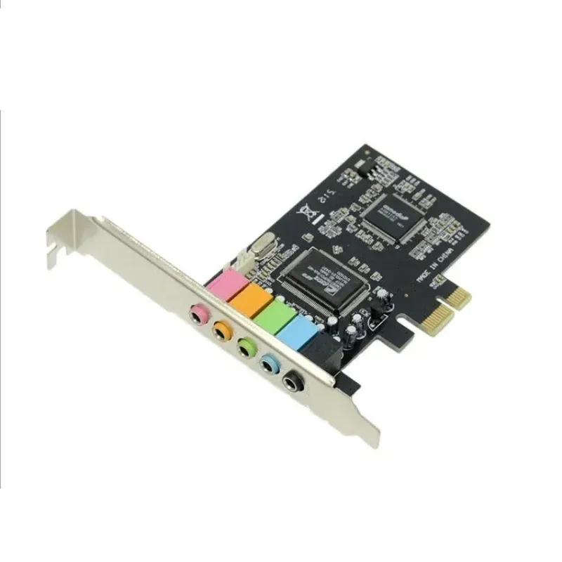 2024 5.1 Desktop Computer Built-in Independent PCI-E8738 Stereo 6-channel Computer Cables Connectors PCIe Sound Cardfor PCIe Sound Card Cables