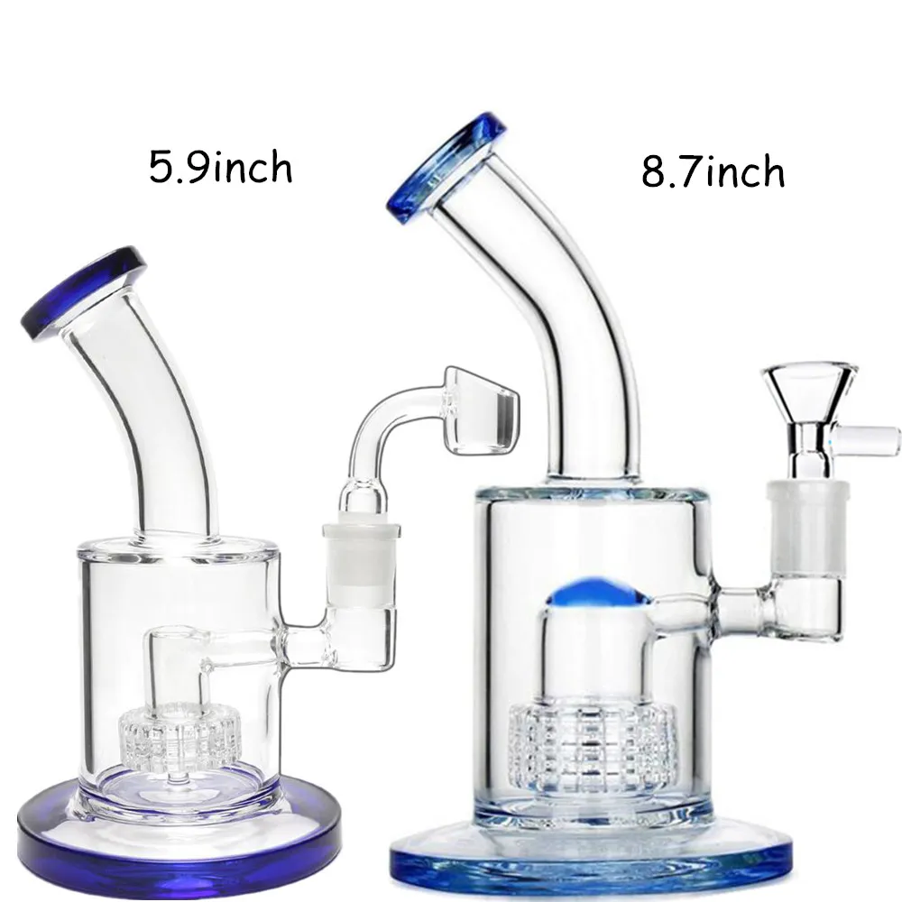 Offre spéciale Matrix Perc verre Bong Fliter narguilé barboteur épais tuyau d'eau recycleur Dab plate-forme avec Joint de 14mm