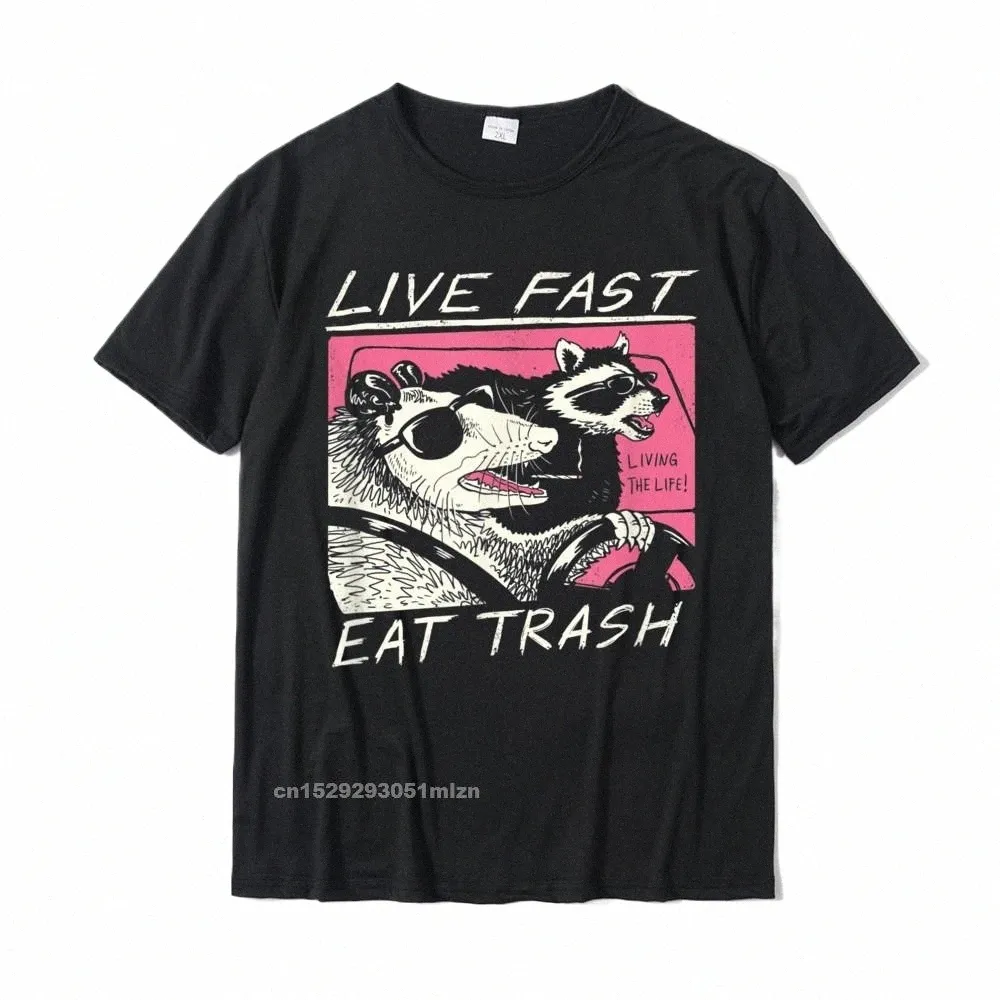 żyć szybko! Jedz tr! T-shirt gorąca wyprzedaż nowa koszulka camisas hombre dla mężczyzn Cott Tops Tees Harajuku 03x2#