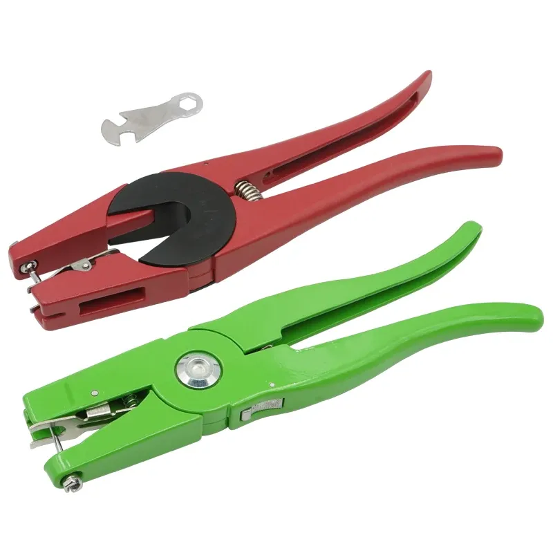 Accessori Applicatore di marchi auricolari Pinze Dispositivo Pinze per spine per orecchie in metallo per bovini Ovini Suini Pinze per punzonatrici per mucche Attrezzature per l'identificazione degli animali