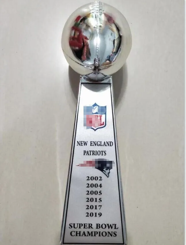 24 -cm Lombardi Trophy Super Bowl Mistrzów Pudysy All Team 10 -calowy Prezent Trophy Fan Prezent 1966 do 2024 roku Wholeting Gift Gift