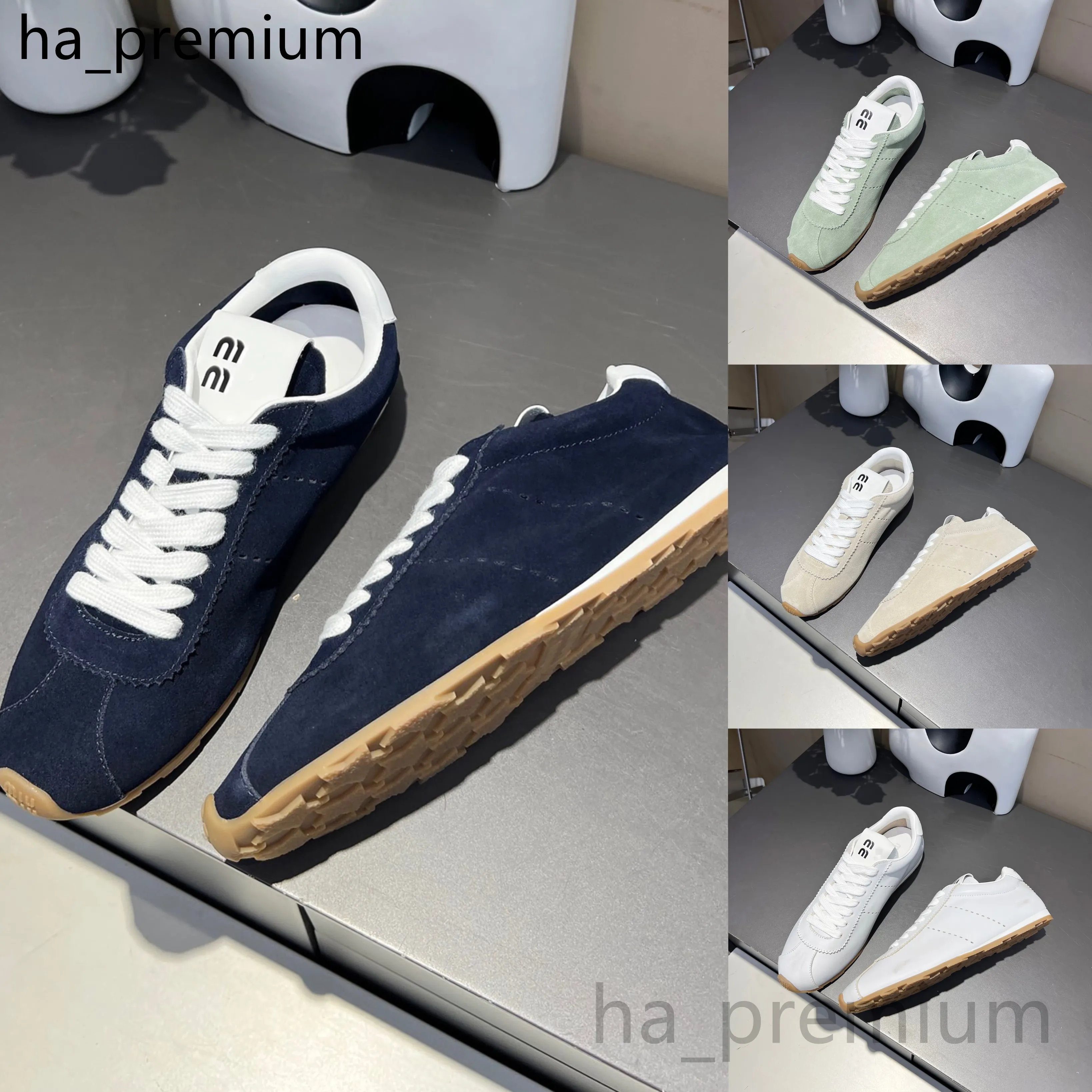 2024 Nya kvinnors mode Simple Casual Shoes Designer Sneakers Spring Summer Hot Classic Business Shoes Italian Luxury Brand Platform Shoes Minimalist Pure Colors