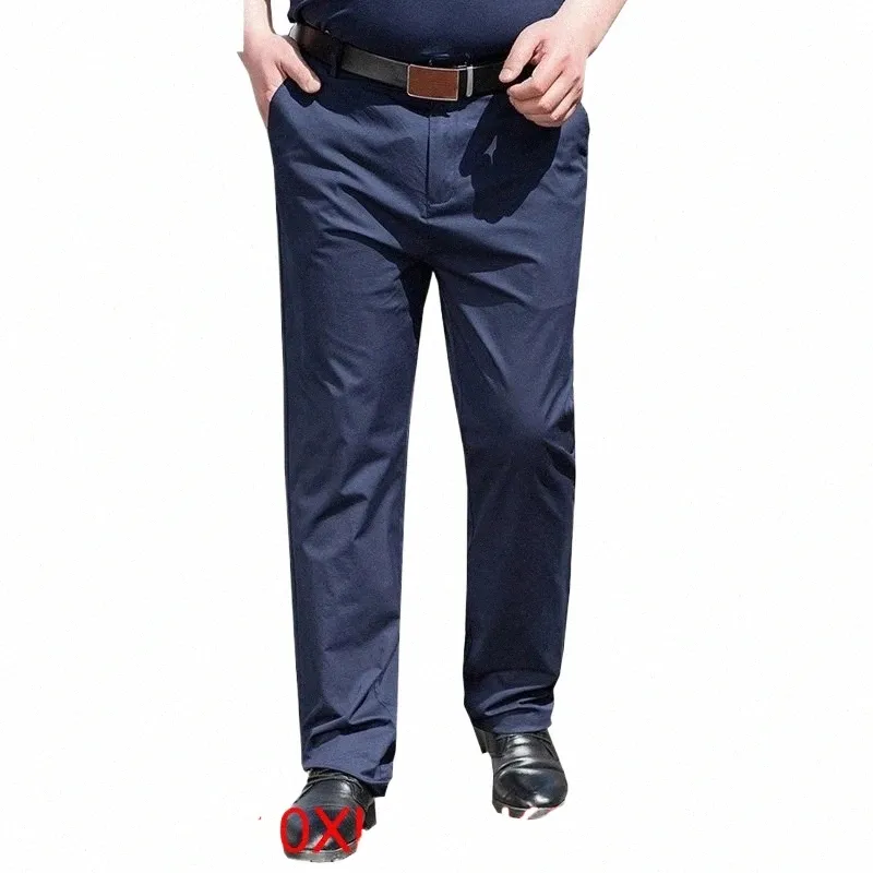 large Size 10XL 145KG Summer Men Pants Trousers Stretch Elasticity Loose Big Sale Men Classic Khaki Office Pants Z3Jk#