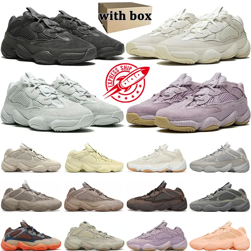 Adidas yeezy 500 chaussures de course homme femme 500s utilitaire noir os blanc sel Blush gris frêne Clay brun Granite homme baskets outdoor sneakers