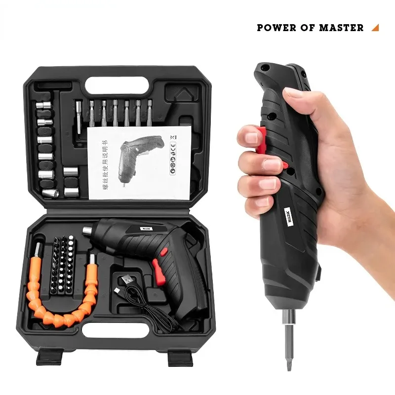 Ensemble d'outils électriques 3.6v, entretien ménager, réparation, batterie au Lithium 1800mah, mini perceuse électrique domestique, tournevis sans fil