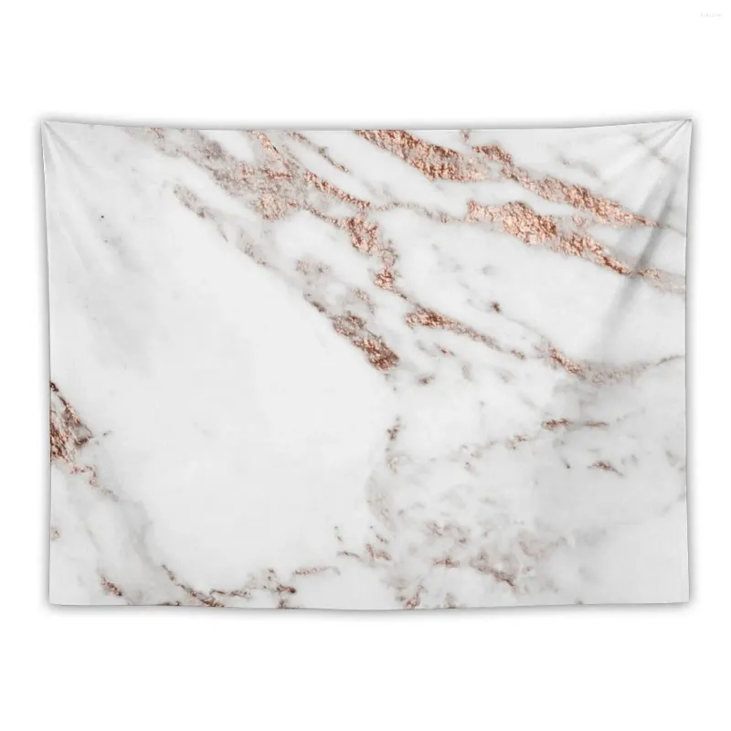 Tapisserier Rose Gold Vein Marble Tapestry Home Decorations Room Eesthetics For Tapestrys