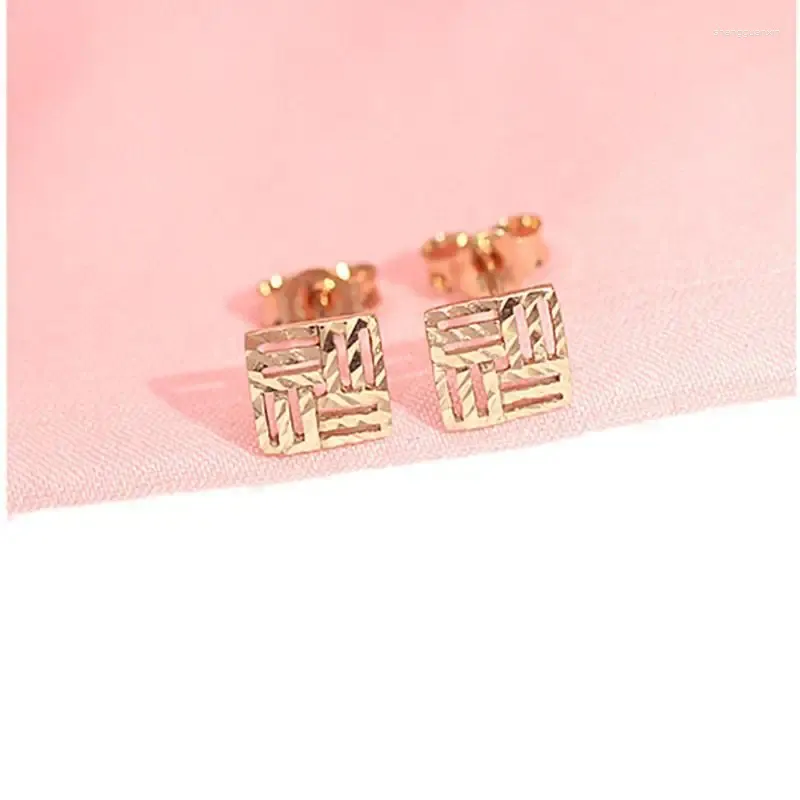 Boucles d'oreilles pendantes Russie 585 plaqué or rose 14K couleur géométrique exquise marée mode luxe sens du design pour mère bijoux