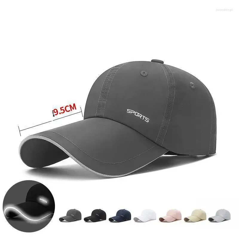 Ball Caps Baseball Cap Men Women Summer Sunscreen Sports Quick Drying Outdoor Reflective Night Hat Female Travel Casquette Gorro