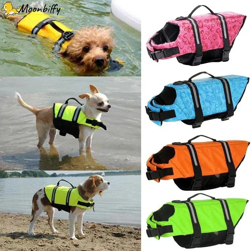 Summer Dog Life Vest Jacket reflekterande husdjurskläder valp badkläder hund liv jacka säkerhet simning dräkt hund leveranser 240319